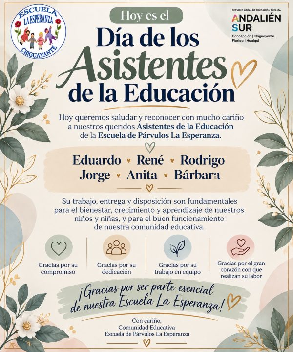 Foto de una publicación de la Escuela La Esperanza