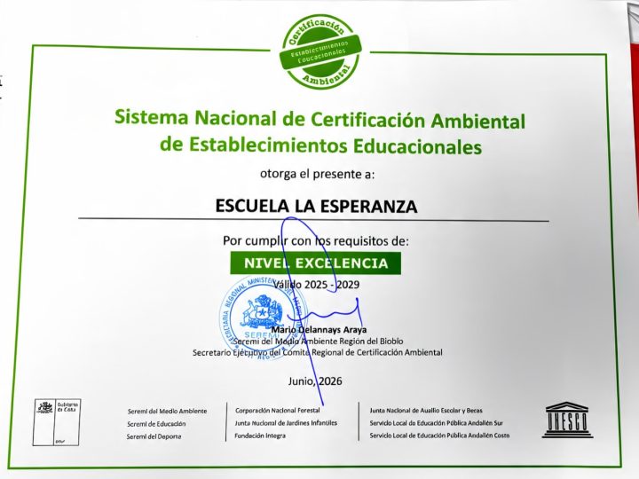 Foto reciente de la Escuela La Esperanza